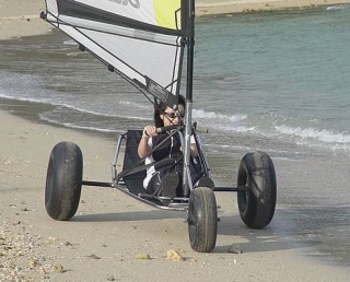 Sand yachting in the 50 